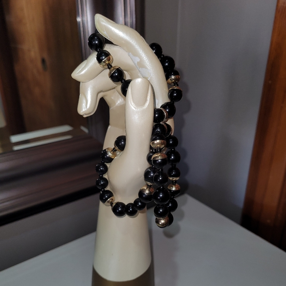 Dress Pearl Bracelet Black